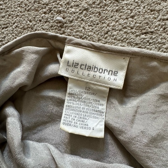 Liz Claiborne Vintage y2k Silk Floral Beaded Top - Picture 3 of 3